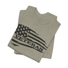 Load image into Gallery viewer, Veteran Pride Unisex Jersey Short Sleeve Tee - American Flag Design
