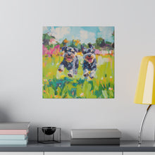 Load image into Gallery viewer, Playful Schnauzer Dogs Canvas Art
