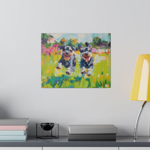 Load image into Gallery viewer, Playful Schnauzer Dogs Canvas Art
