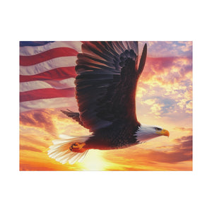 Patriotic Eagle Canvas Wall Art