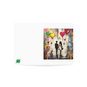 Artistic Love Greeting Cards - Set of 1, 10, 30, or 50