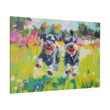 Load image into Gallery viewer, Playful Schnauzer Dogs Canvas Art

