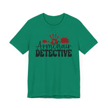 Load image into Gallery viewer, Armchair Detective Tee - Unisex Jersey Short Sleeve Shirt for Mystery Lovers
