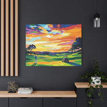 Load image into Gallery viewer, Vibrant Golf Sunset Canvas Art
