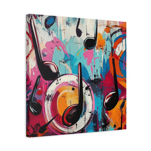 Colorful Music Note Canvas Wall Art - Vibrant Home Decor for Music Lovers