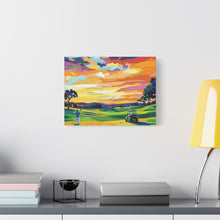 Load image into Gallery viewer, Vibrant Golf Sunset Canvas Art
