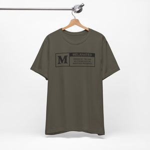 Unisex Jersey Tee - "Melanated" Graphic Short Sleeve Shirt