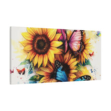 Load image into Gallery viewer, Vibrant Floral Canvas Wall Art, Butterfly Decor
