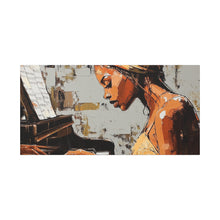 Load image into Gallery viewer, Piano Art Canvas Wall Decor, Inspirational Home Art, Music Lover Gift, Black Woman Artwork, Modern Art Print
