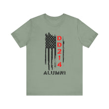 Load image into Gallery viewer, Patriotic Alumni Short Sleeve Tee - DD214 Design
