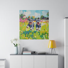 Load image into Gallery viewer, Playful Schnauzer Dogs Canvas Art
