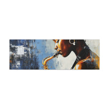 Load image into Gallery viewer, Saxophone Art Canvas, Music Lover Decor, Jazz Wall Art, Unique Gift for Musicians, Home Office Decoration, Inspirational Artwork
