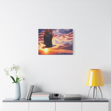 Load image into Gallery viewer, Eagle Sunset Canvas Wall Art - Patriotic Home Decor
