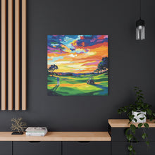 Load image into Gallery viewer, Vibrant Golf Sunset Canvas Art
