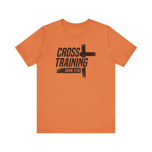 Load image into Gallery viewer, Faith Inspired Unisex Jersey Tee - &#39;Cross Training&#39; with John 3:16
