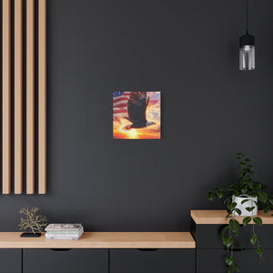 Patriotic Eagle Canvas Wall Art