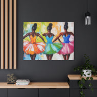 Colorful Ballerina Canvas Art Print, Ballet Decor, Dance Wall Art, Gift for Dance Lovers, Bright Home Decor, Vibrant Artwork