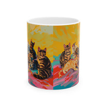 Load image into Gallery viewer, Colorful Cat Art Ceramic Mug
