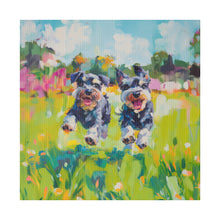 Load image into Gallery viewer, Playful Schnauzer Dogs Canvas Art
