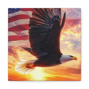 Patriotic Eagle Canvas Wall Art