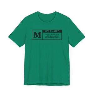 Unisex Jersey Tee - "Melanated" Graphic Short Sleeve Shirt