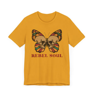 Vintage Rebel Soul Butterfly Tee - Unisex Jersey Short Sleeve Shirt