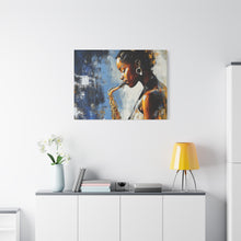 Load image into Gallery viewer, Saxophone Art Canvas, Music Lover Decor, Jazz Wall Art, Unique Gift for Musicians, Home Office Decoration, Inspirational Artwork
