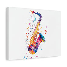 Load image into Gallery viewer, Vibrant Saxophone Canvas Wall Art - Perfect for Music Lovers
