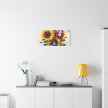 Load image into Gallery viewer, Vibrant Floral Canvas Wall Art, Butterfly Decor
