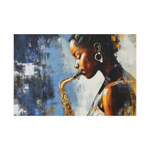 Load image into Gallery viewer, Saxophone Art Canvas, Music Lover Decor, Jazz Wall Art, Unique Gift for Musicians, Home Office Decoration, Inspirational Artwork
