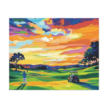 Load image into Gallery viewer, Vibrant Golf Sunset Canvas Art

