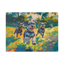 Load image into Gallery viewer, Vibrant Schnauzer Dogs Canvas Wall Art
