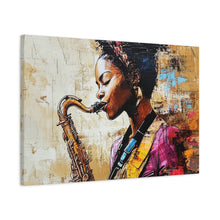 Load image into Gallery viewer, Saxophone Art Canvas, Elegant Wall Decor for Jazz Lovers, Music-Themed Home Decoration, Perfect Gift for Musicians, Unique Art Piece, [...]
