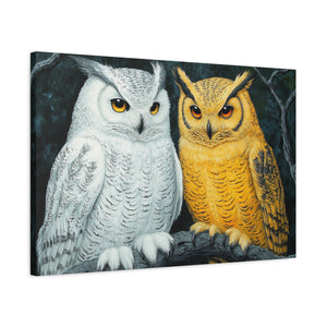 Owl Lovers Matte Canvas Print - Stretched Wall Art