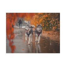 Load image into Gallery viewer, Husky Wall Art Canvas - Autumn Vibes Home Decor
