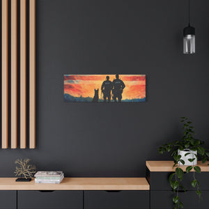 Patriotic Canvas Print - Heroes and Their Dogs - Perfect for Veterans Day and Memorial Day
