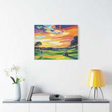 Load image into Gallery viewer, Vibrant Golf Sunset Canvas Art
