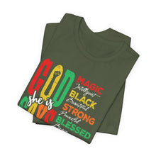 Load image into Gallery viewer, Inspirational Unisex Jersey Short Sleeve Tee - "God Says" Empowering Message
