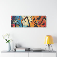 Load image into Gallery viewer, Vibrant Music Note Canvas Art - Colorful Stretched Wall Decor
