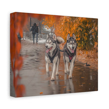 Load image into Gallery viewer, Husky Wall Art Canvas - Autumn Vibes Home Decor
