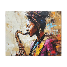 Load image into Gallery viewer, Saxophone Art Canvas, Elegant Wall Decor for Jazz Lovers, Music-Themed Home Decoration, Perfect Gift for Musicians, Unique Art Piece, [...]
