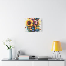 Load image into Gallery viewer, Vibrant Floral Canvas Wall Art, Butterfly Decor
