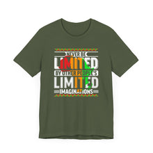 Load image into Gallery viewer, Inspirational Unisex Short Sleeve Tee - "Never Be Limited" Design
