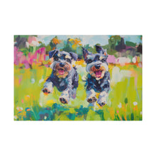 Load image into Gallery viewer, Playful Schnauzer Dogs Canvas Art
