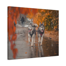 Load image into Gallery viewer, Husky Wall Art Canvas - Autumn Vibes Home Decor
