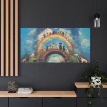 Load image into Gallery viewer, Rainbow Bridge Dog Canvas Artwork - Pet Lovers Home Decor
