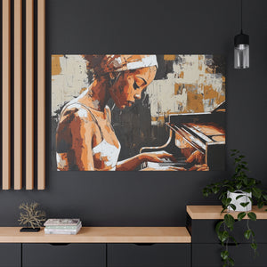 Artistic Piano Canvas, Wall Art, Music Lover Gift, Home Decor, Jazz Wall Art, Unique Artwork