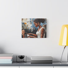 Load image into Gallery viewer, Piano Woman Canvas Art, Stylish Modern Decor, Gift for Music Lovers, Home Wall Art, Unique Artistic Playroom Decor
