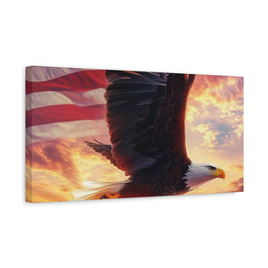Patriotic Eagle Canvas Wall Art