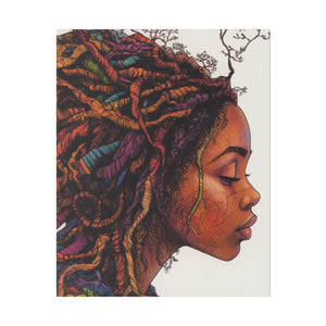 Grounded Woman of Color Matte Canvas, Stretched, 0.75"